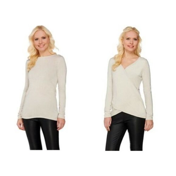 H by Halston Sweaters - NWT Women's Large Reversible Wrap Style Sweater